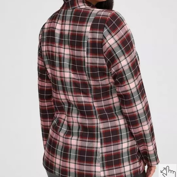 Parker Studio Crepe Blazer - Plaid - Picture 3 of 11